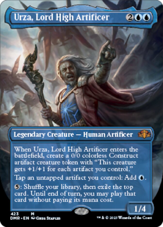 Urza, Lord High Artificer (Borderless Alternate Art) [Dominaria Remastered] | D20 Games