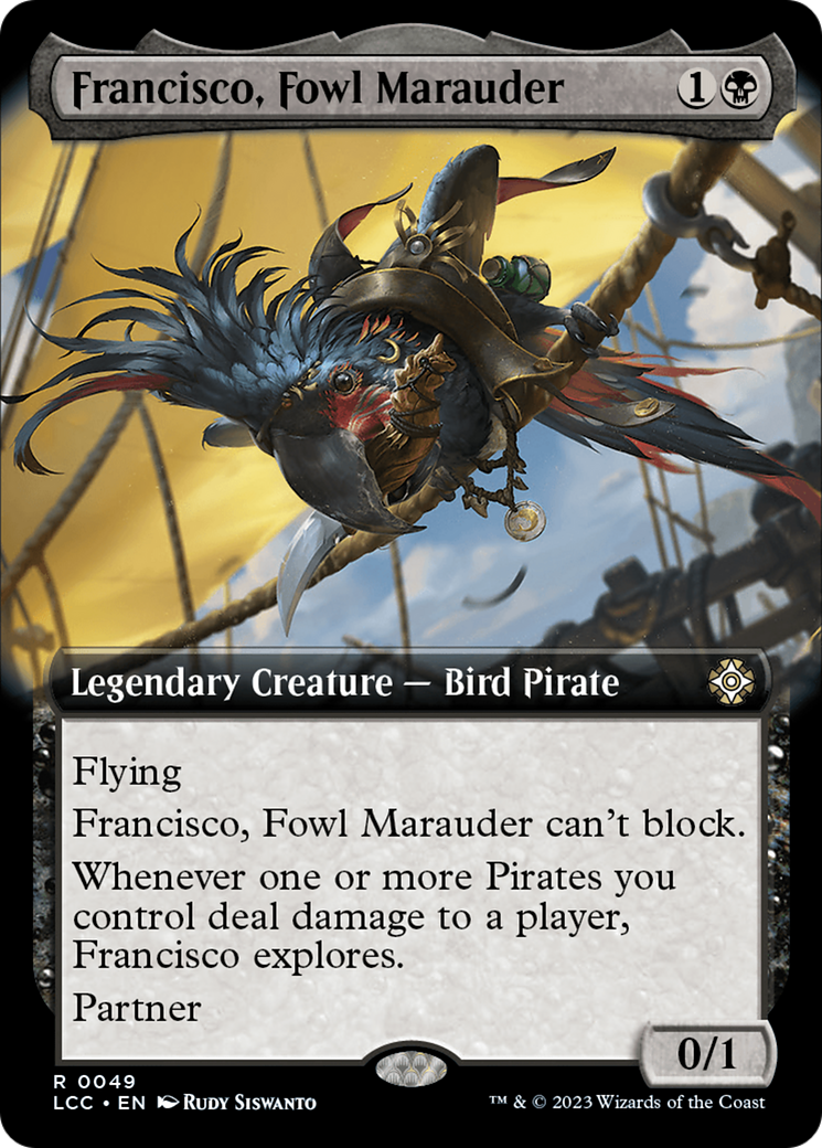 Francisco, Fowl Marauder (Extended Art) [The Lost Caverns of Ixalan Commander] | D20 Games