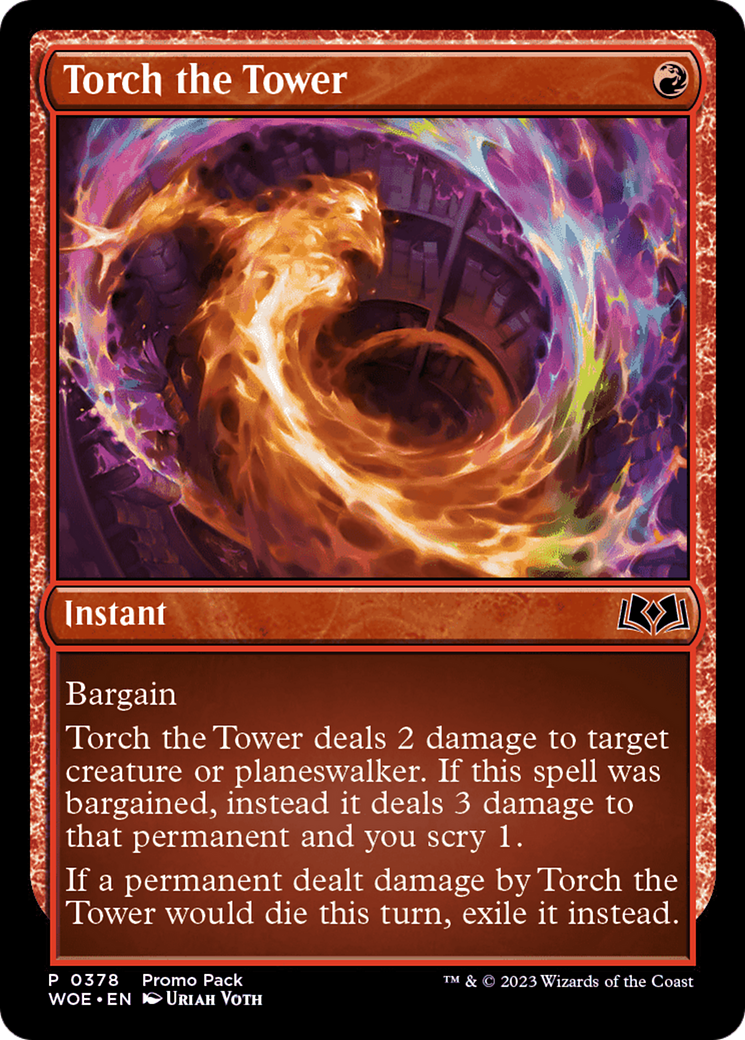 Torch the Tower (Promo Pack) [Wilds of Eldraine Promos] | D20 Games