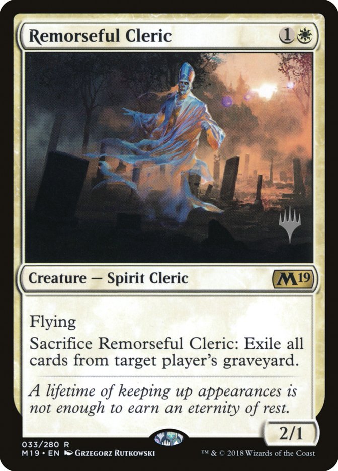 Remorseful Cleric (Promo Pack) [Core Set 2019 Promos] | D20 Games