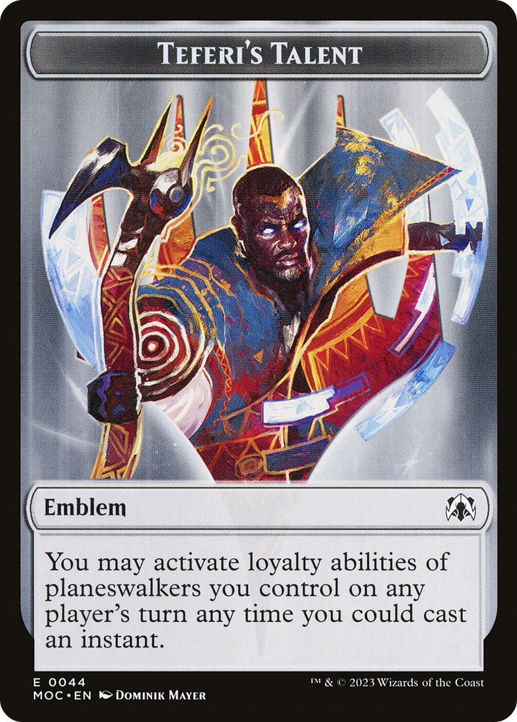 Elemental (02) // Teferi's Talent Emblem Double-Sided Token [March of the Machine Commander Tokens] | D20 Games