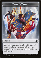 First Mate Ragavan // Teferi's Talent Emblem Double-Sided Token [March of the Machine Commander Tokens] | D20 Games