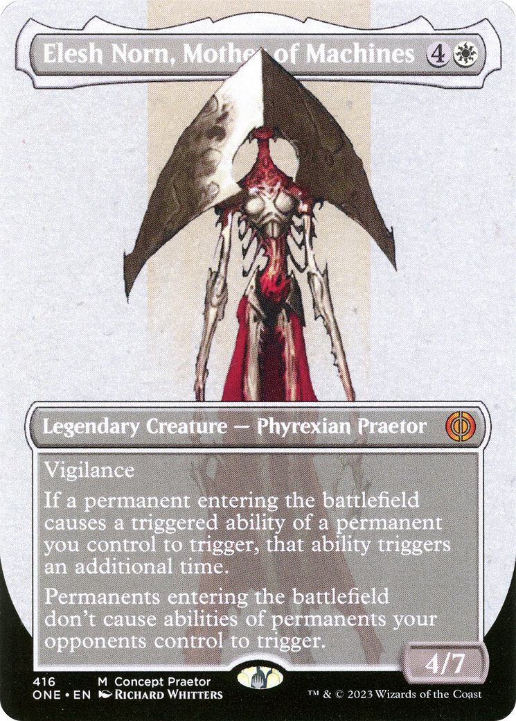 Elesh Norn, Mother of Machines (Borderless Concept Praetors) [Phyrexia: All Will Be One] | D20 Games
