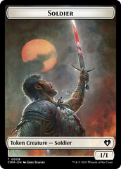 Soldier (0009) // Daretti, Scrap Savant Emblem Double-Sided Token [Commander Masters Tokens] | D20 Games