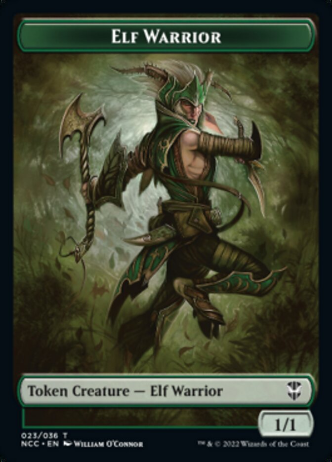 Elf Warrior // Wurm Double-sided Token [Streets of New Capenna Commander Tokens] | D20 Games