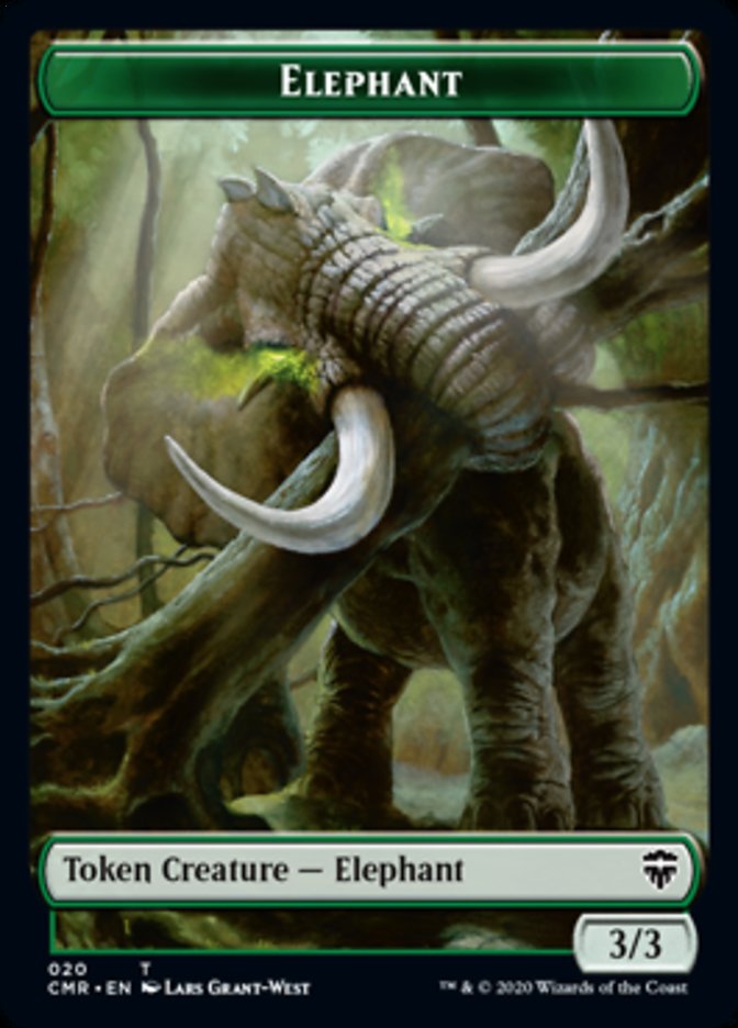 Beast (19) // Elephant Token [Commander Legends Tokens] | D20 Games