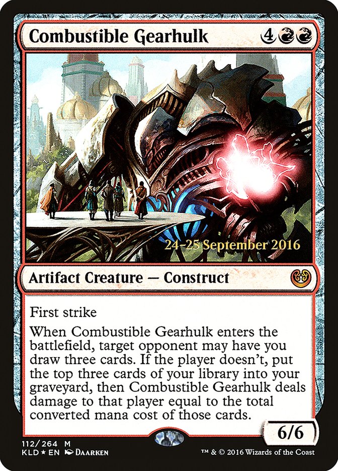 Combustible Gearhulk  [Kaladesh Prerelease Promos] | D20 Games