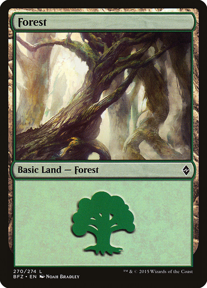 Forest (270a) [Battle for Zendikar] | D20 Games