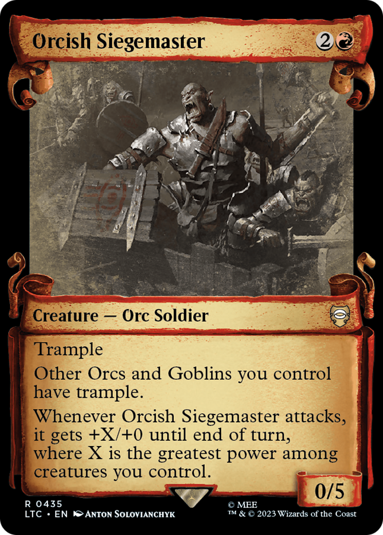 Orcish Siegemaster [The Lord of the Rings: Tales of Middle-Earth Commander Showcase Scrolls] | D20 Games