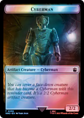 Fish // Cyberman Double-Sided Token (Surge Foil) [Doctor Who Tokens] | D20 Games