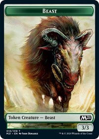 Beast // Griffin Double-sided Token [Core Set 2021 Tokens] | D20 Games