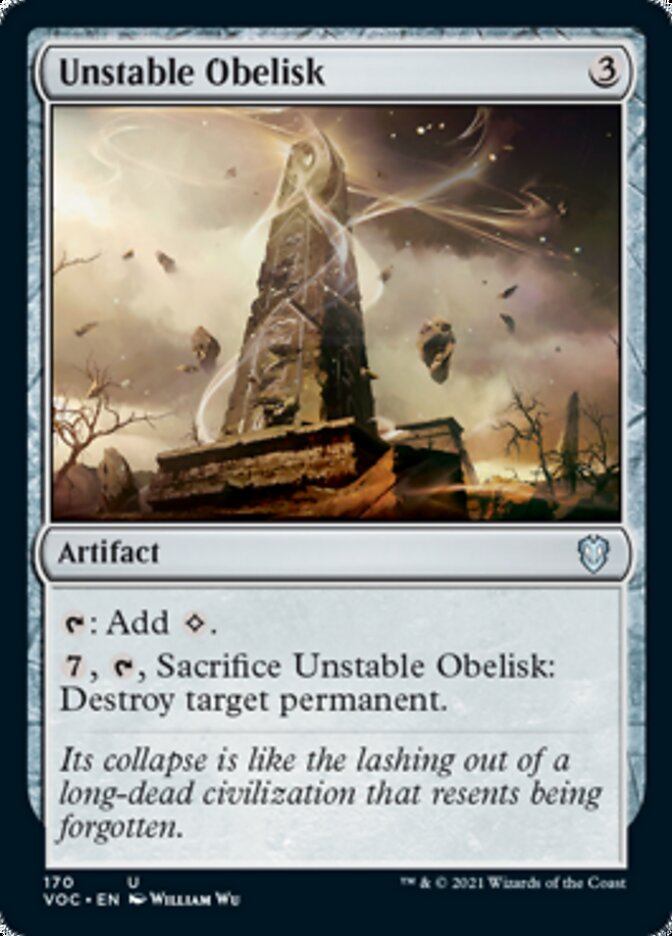 Unstable Obelisk [Innistrad: Crimson Vow Commander] | D20 Games