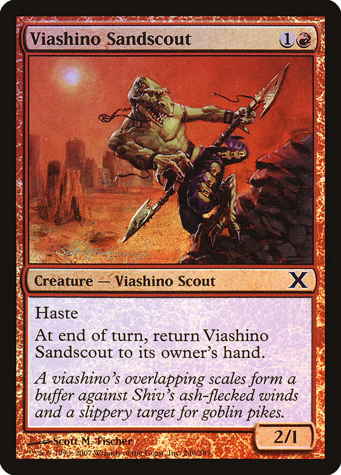 Viashino Sandscout (Premium Foil) [Tenth Edition] | D20 Games