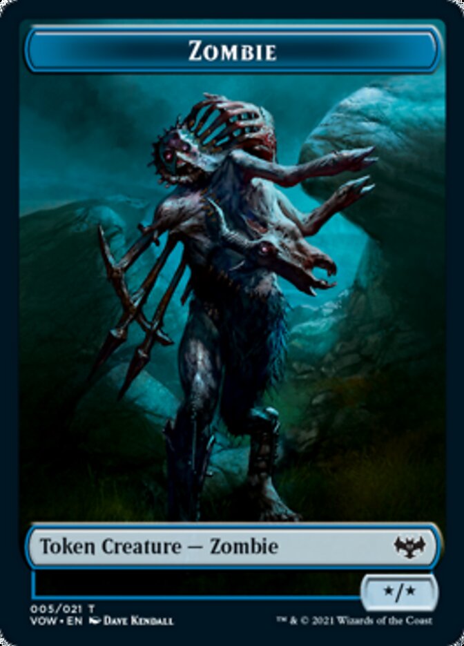 Zombie Token (005) [Innistrad: Crimson Vow Tokens] | D20 Games