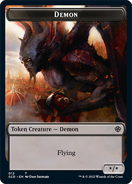 Demon // Demon Double-Sided Token [Starter Commander Decks] | D20 Games