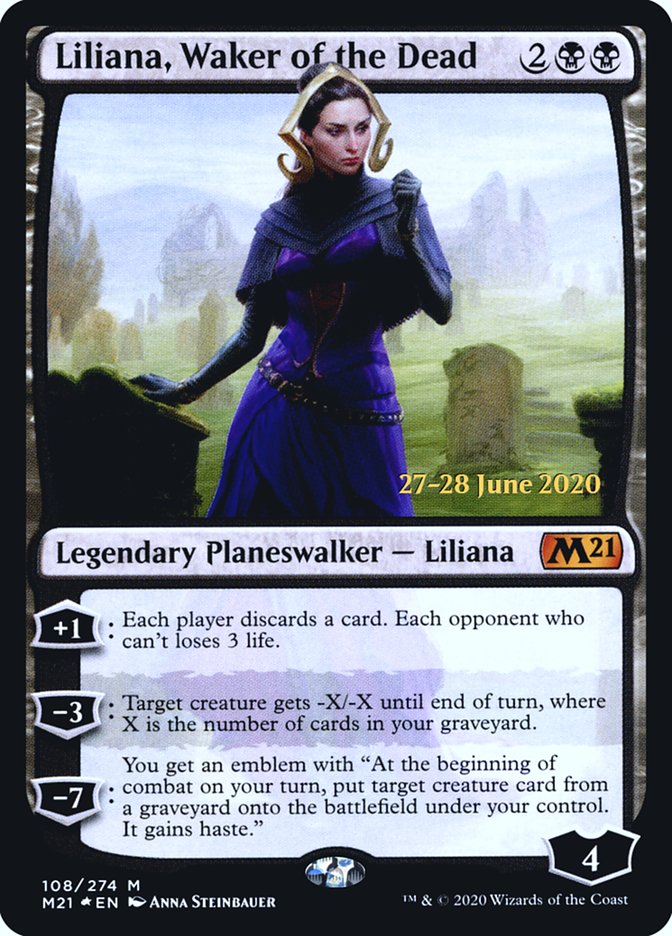 Liliana, Waker of the Dead  [Core Set 2021 Prerelease Promos] | D20 Games
