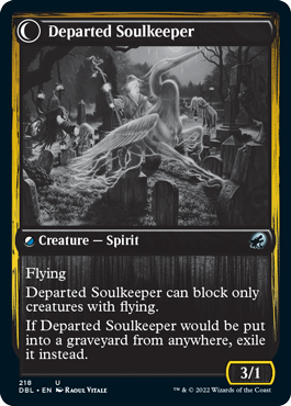 Devoted Grafkeeper // Departed Soulkeeper [Innistrad: Double Feature] | D20 Games