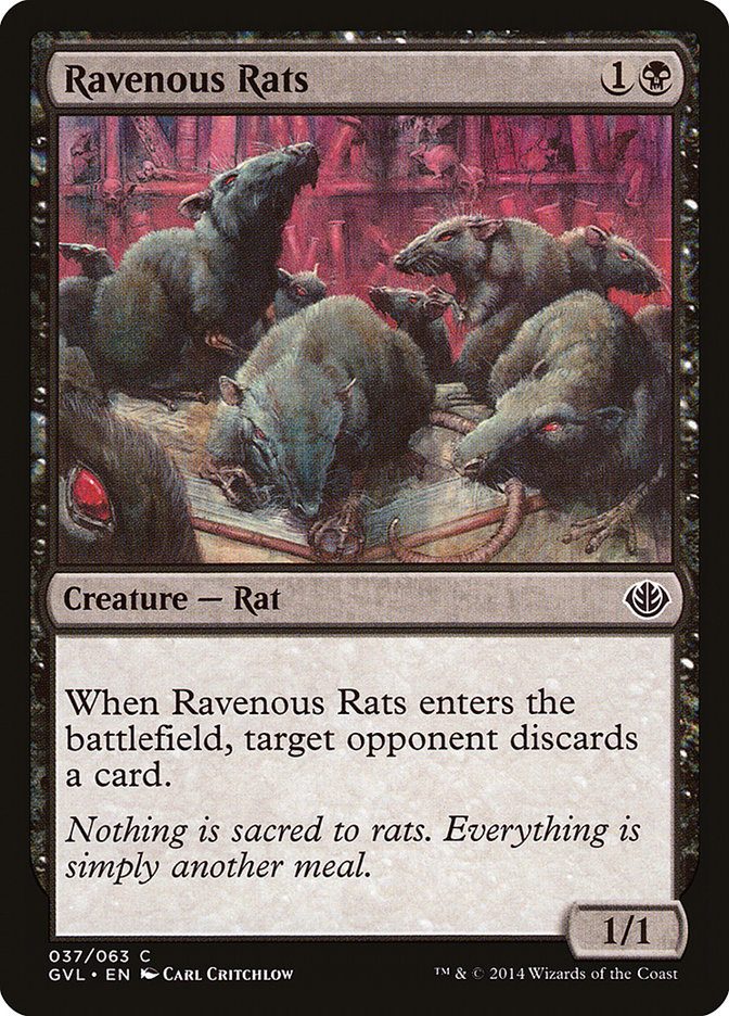 Ravenous Rats (Garruk vs. Liliana) [Duel Decks Anthology] | D20 Games