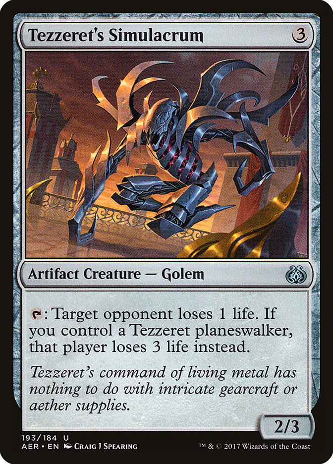 Tezzeret's Simulacrum [Aether Revolt] | D20 Games