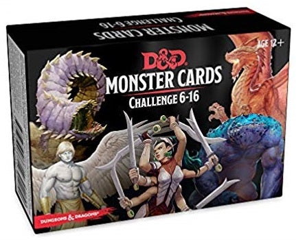 Dungeons and Dragons: Monster Cards - Challenge 6-16 Deck | D20 Games
