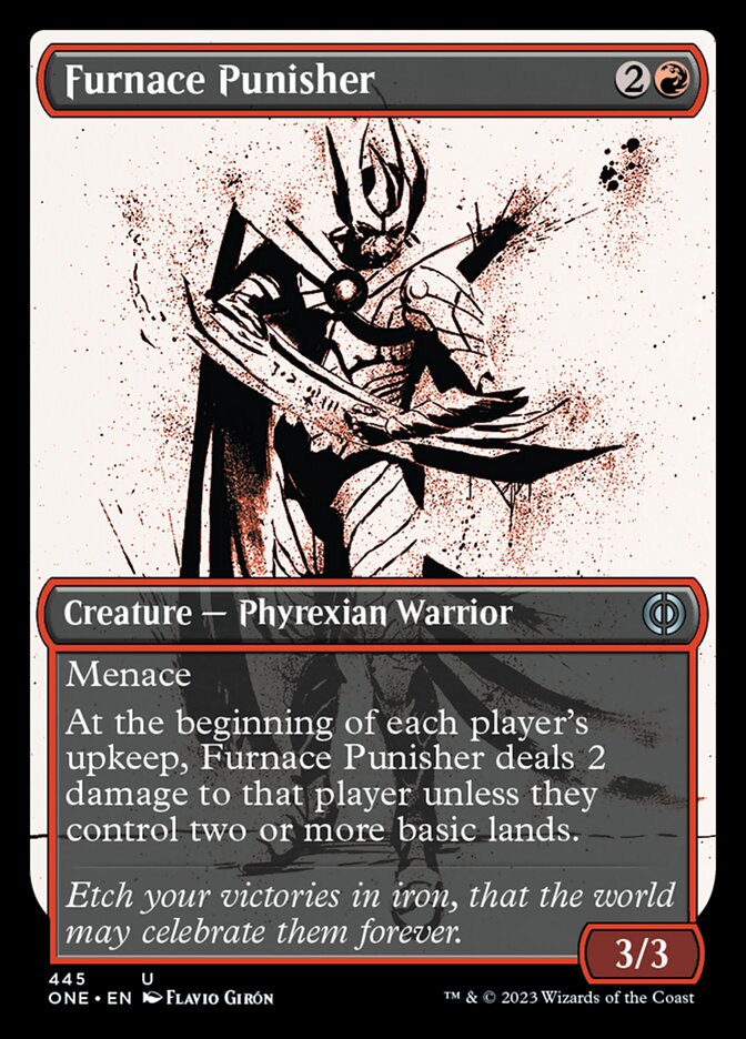 Furnace Punisher (Showcase Ichor Step-and-Compleat Foil) [Phyrexia: All Will Be One] | D20 Games