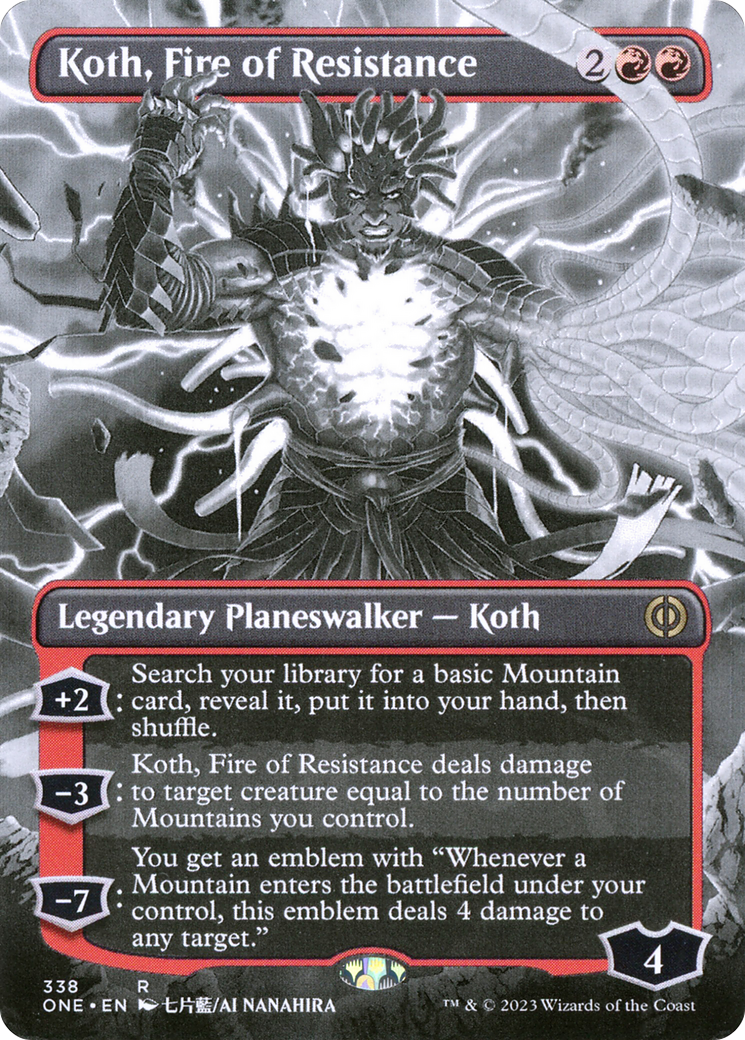 Koth, Fire of Resistance (Borderless Manga) [Phyrexia: All Will Be One] | D20 Games