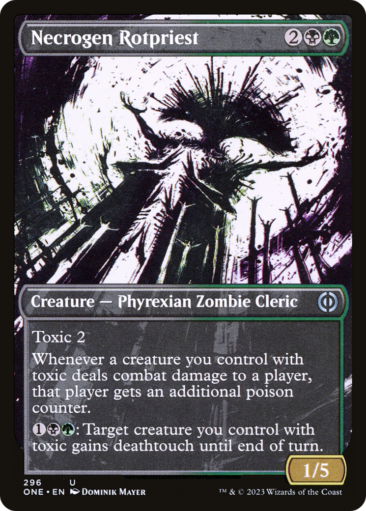 Necrogen Rotpriest (Borderless Ichor) [Phyrexia: All Will Be One] | D20 Games