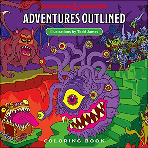 Dungeons and Dragons Adventures Outlined Coloring Book