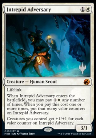 Intrepid Adversary (Promo Pack) [Innistrad: Midnight Hunt Promos] | D20 Games