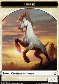 Horse // Warrior Double-sided Token [Hour of Devastation Tokens] | D20 Games