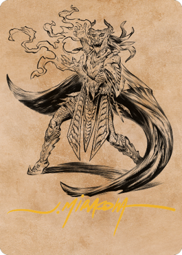 Livaan, Cultist of Tiamat Art Card (Gold-Stamped Signature) [Commander Legends: Battle for Baldur's Gate Art Series] | D20 Games