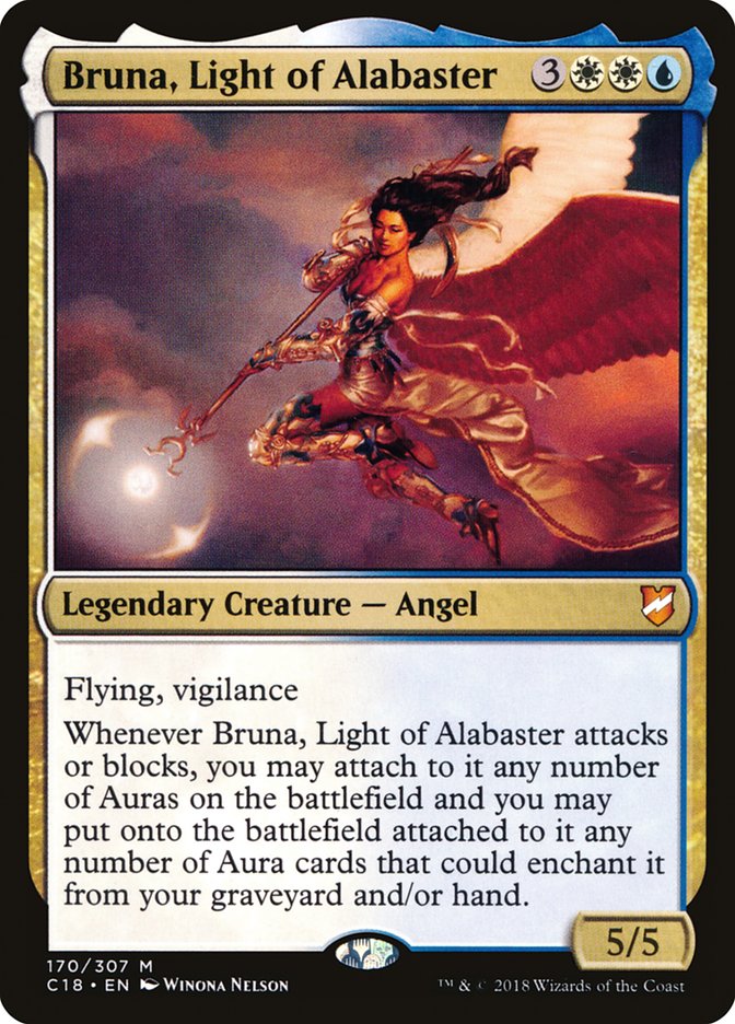 Bruna, Light of Alabaster (Oversized) [Commander 2018 Oversized] | D20 Games