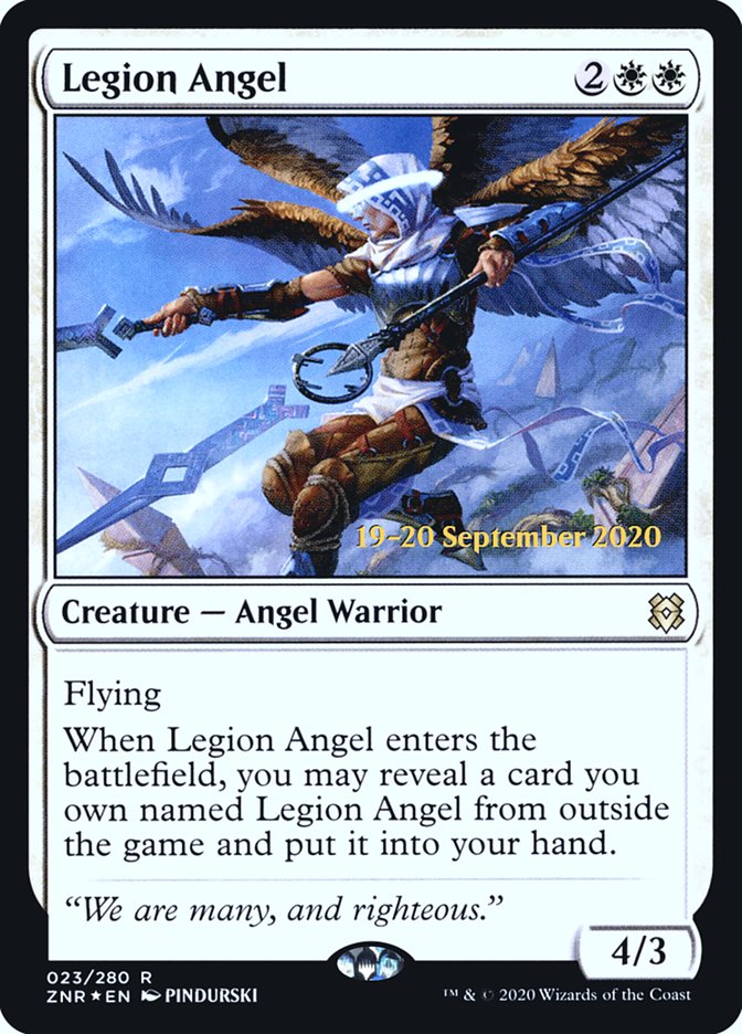 Legion Angel [Zendikar Rising Prerelease Promos] | D20 Games