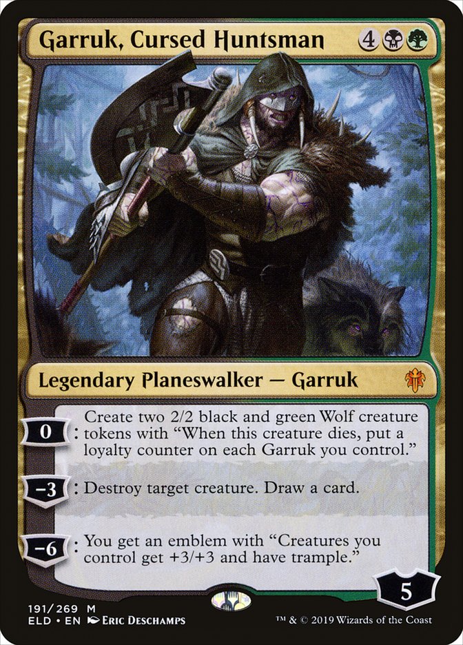 Garruk, Cursed Huntsman [Throne of Eldraine] | D20 Games