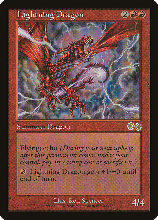 Lightning Dragon [Urza's Saga] | D20 Games