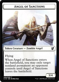 Angel of Sanctions // Horror Double-sided Token [Commander 2019 Tokens] | D20 Games