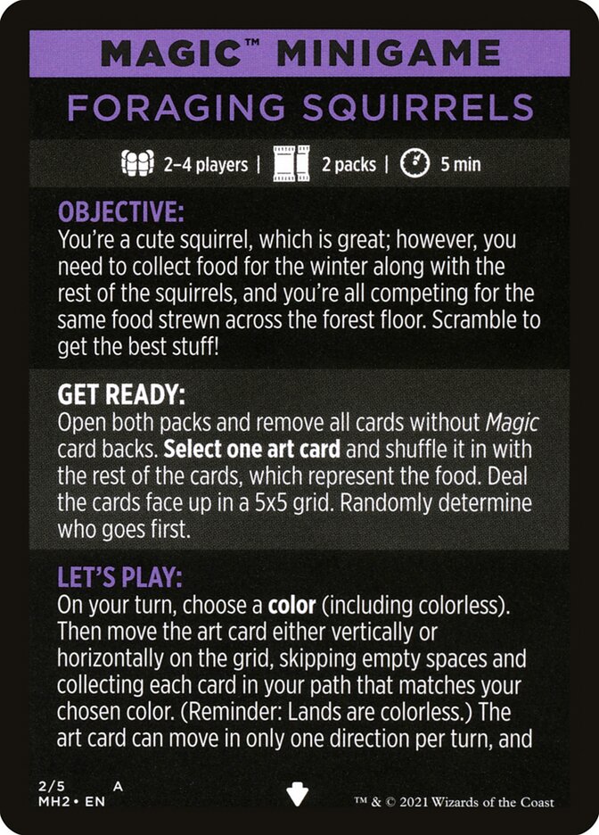 Foraging Squirrels (Magic Minigame) [Modern Horizons 2 Minigame] | D20 Games