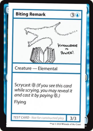 Biting Remark (2021 Edition) [Mystery Booster Playtest Cards] | D20 Games