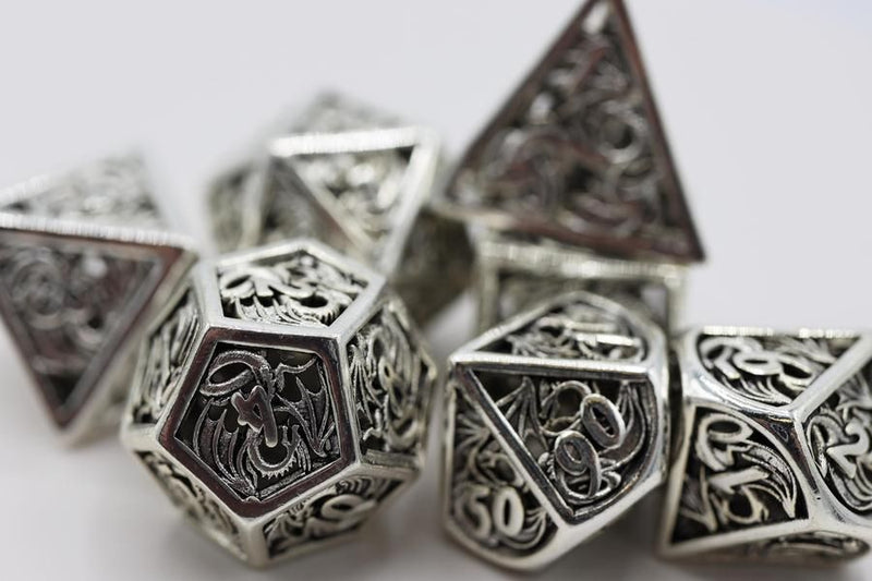 Hallow Mithril Dragon Dice Set