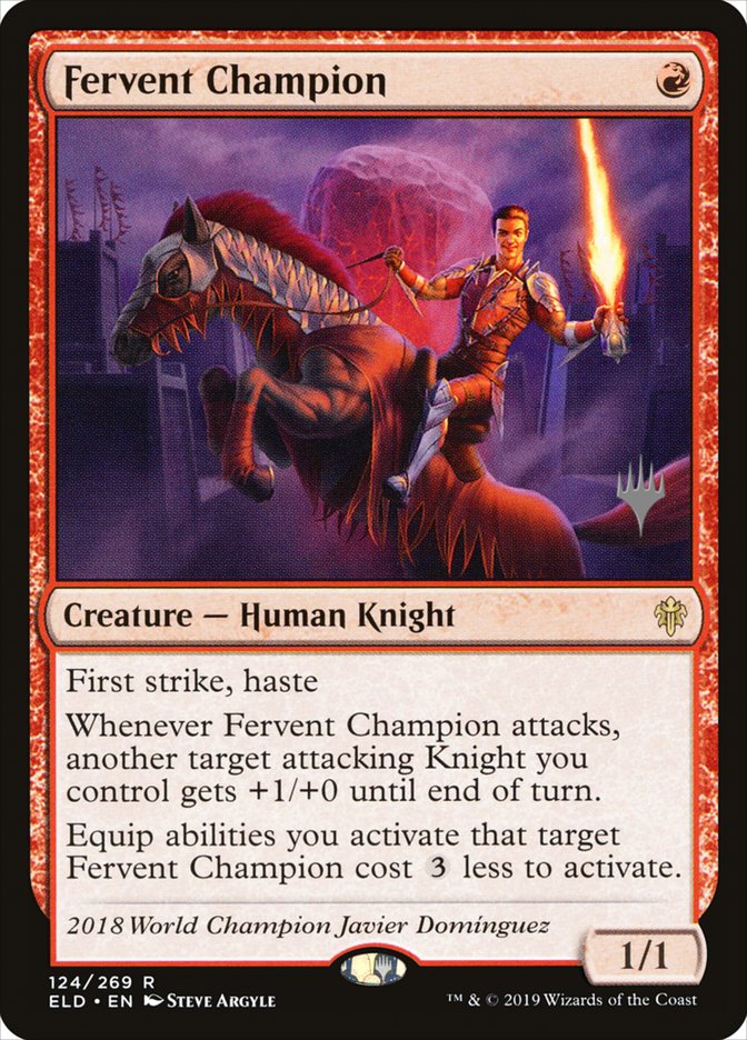 Fervent Champion (Promo Pack) [Throne of Eldraine Promos] | D20 Games