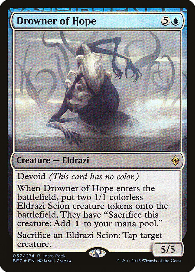 Drowner of Hope (Intro Pack) [Battle for Zendikar Promos] | D20 Games