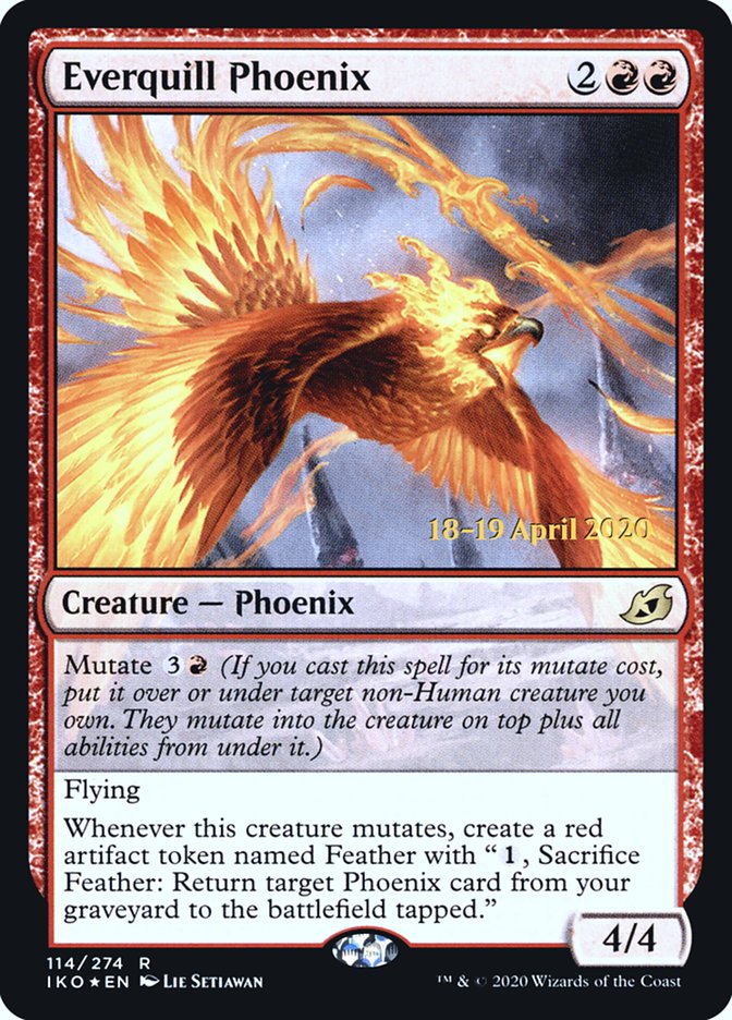 Everquill Phoenix  [Ikoria: Lair of Behemoths Prerelease Promos] | D20 Games