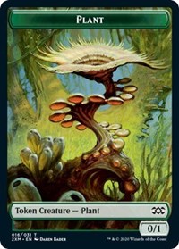 Plant // Saproling Double-sided Token [Double Masters Tokens] | D20 Games