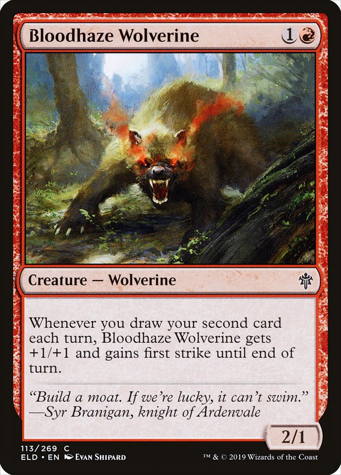 Bloodhaze Wolverine [Throne of Eldraine] | D20 Games