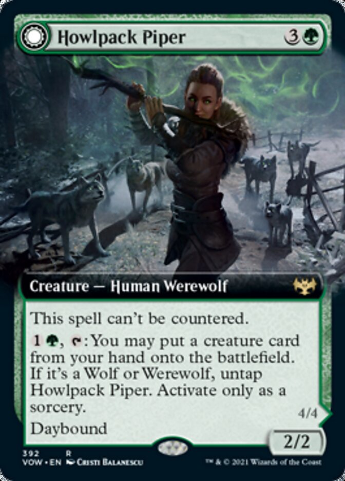 Howlpack Piper // Wildsong Howler (Extended) [Innistrad: Crimson Vow] | D20 Games