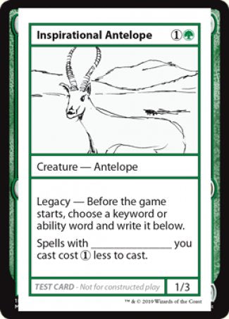 Inspirational Antelope (2021 Edition) [Mystery Booster Playtest Cards] | D20 Games