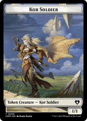 Soldier // Kor Soldier Double-Sided Token [Commander Masters Tokens] | D20 Games