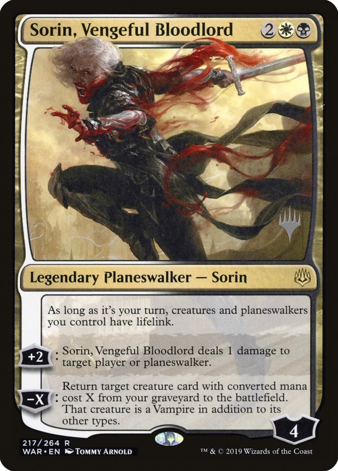 Sorin, Vengeful Bloodlord (Promo Pack) [War of the Spark Promos] | D20 Games