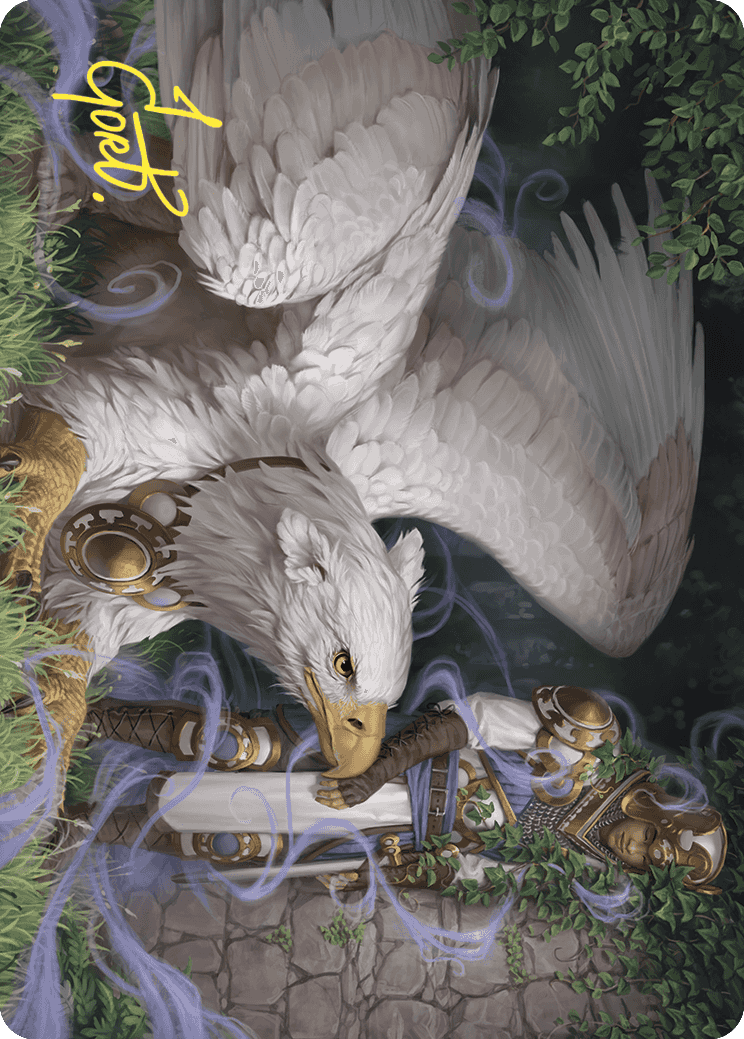 Dutiful Griffin Art Card (Gold-Stamped Signature) [Wilds of Eldraine Art Series] | D20 Games