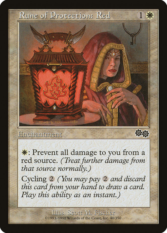 Rune of Protection: Red [Urza's Saga] | D20 Games